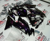 Fairing kit for a Kawasaki Ninja ZX6R 636 (2019-2023) Dark Purple, Orange Chameleon at KingsMotorcycleFairings.com 