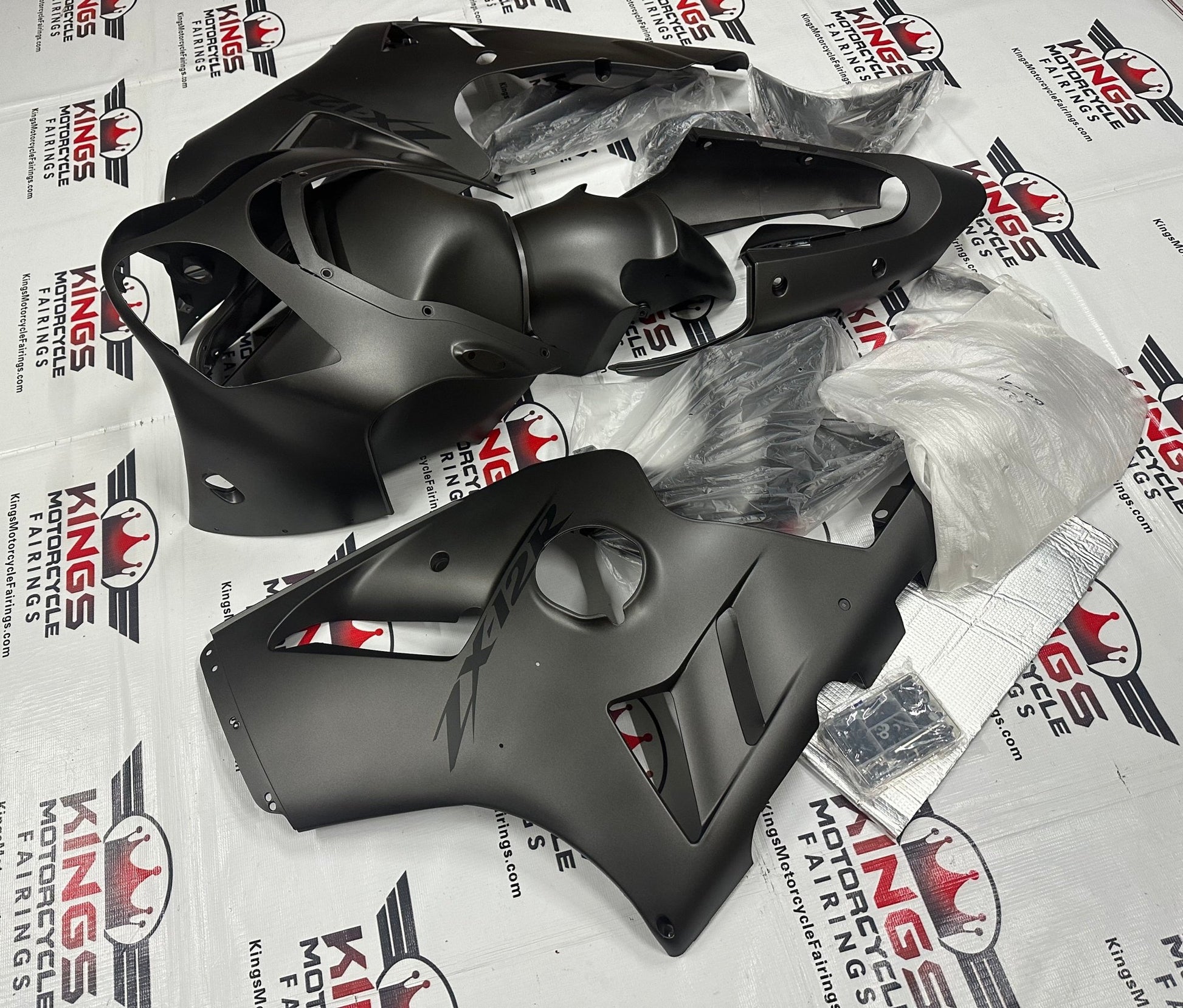 Fairing kit for a Kawasaki ZX12R (2000-2001) Matte Gray at KingsMotorcycleFairings.com 