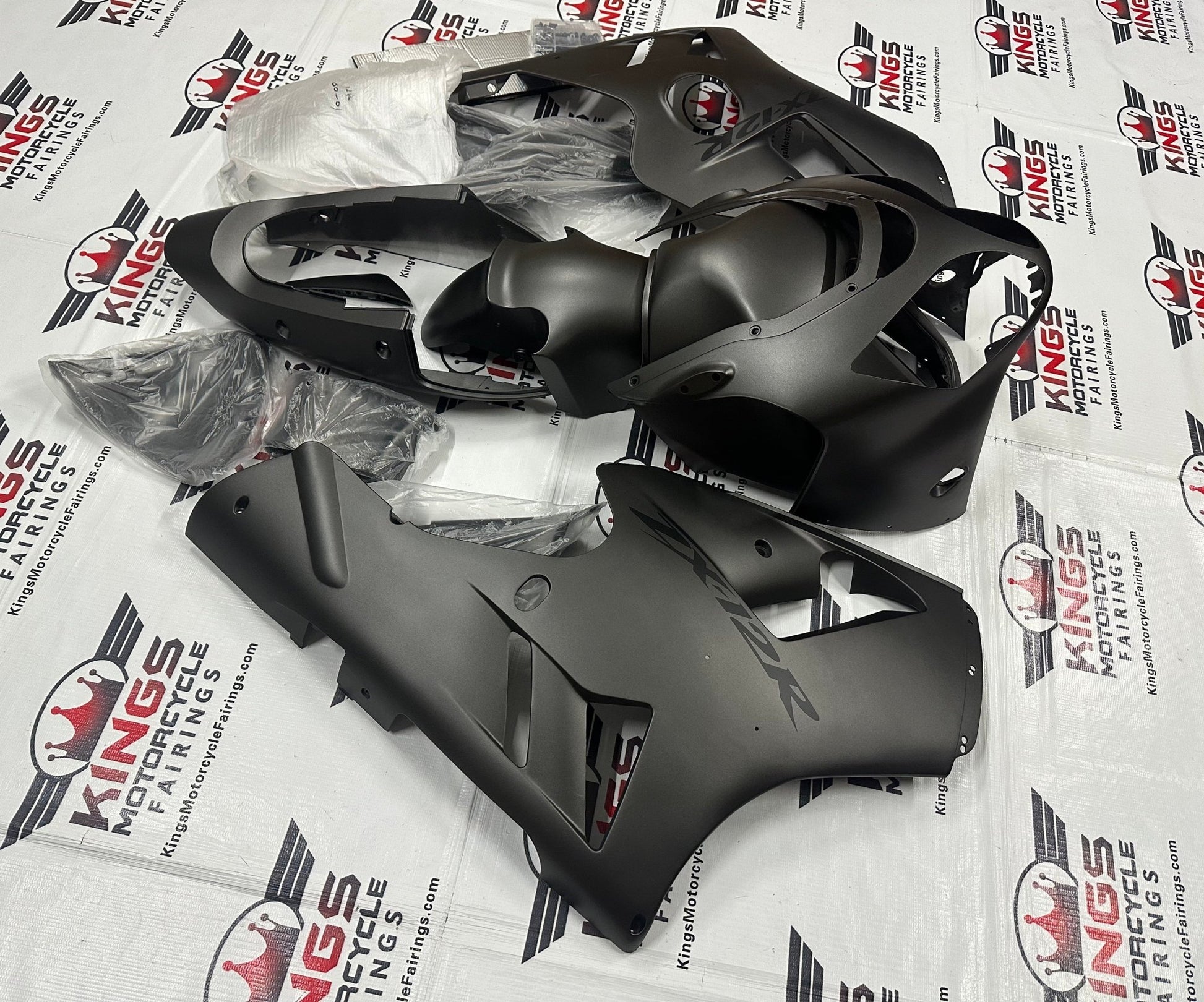 Fairing kit for a Kawasaki ZX12R (2000-2001) Matte Gray at KingsMotorcycleFairings.com 