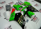 Fairing kit for a Kawasaki ZX6R 636 (2003-2004) Green, Gold, Black & Red at KingsMotorcycleFairings.com