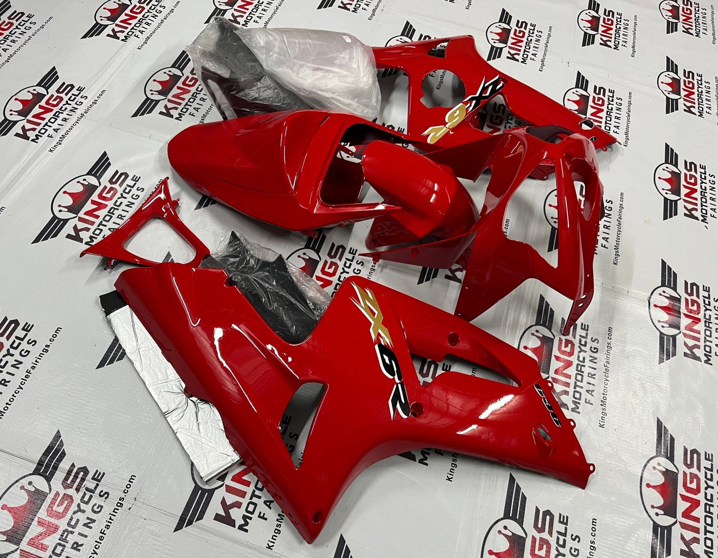 Kawasaki ZX6R 636 Fairings (2003-2004) Red, Black, Yellow Fairings from KingsMotorcycleFairings.com