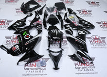 Fairings Kawasaki Ninja ZX10R (2008-2010) Black, White Stripe KRT at KingsMotorcycleFairings.com