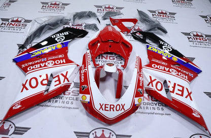 Fairings for Ducati 1098 (2007-2014) Red, White Stripe Xerox at KingsMotorcycleFairings.com