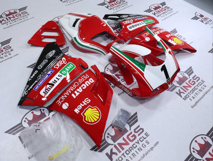 Fairings for Ducati 916 (1994-1999) Red, White Shell #1 from KingsMotorcycleFairings.com