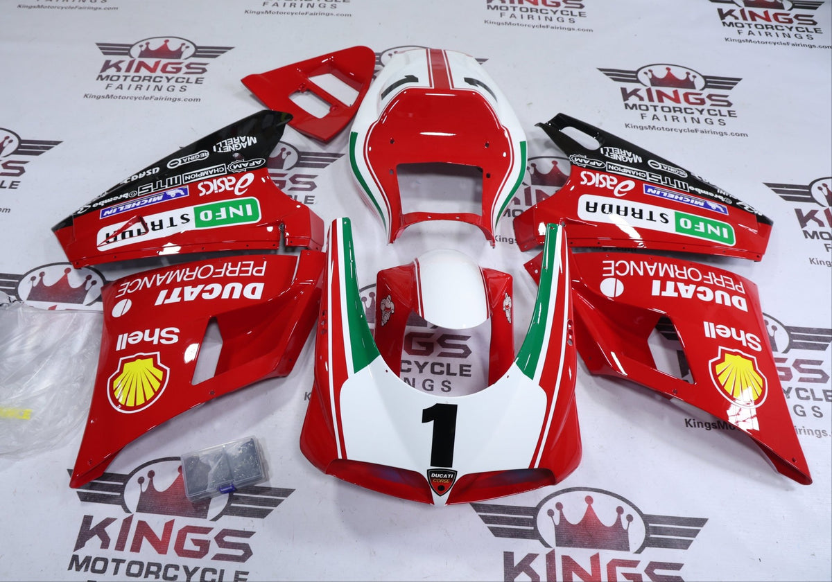 Fairings for Ducati 916 Fairings (1994-1999) Red, White #1 from KingsMotorcycleFairings.com