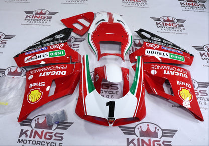 Fairings for Ducati 916 Fairings (1994-1999) Red, White #1 from KingsMotorcycleFairings.com