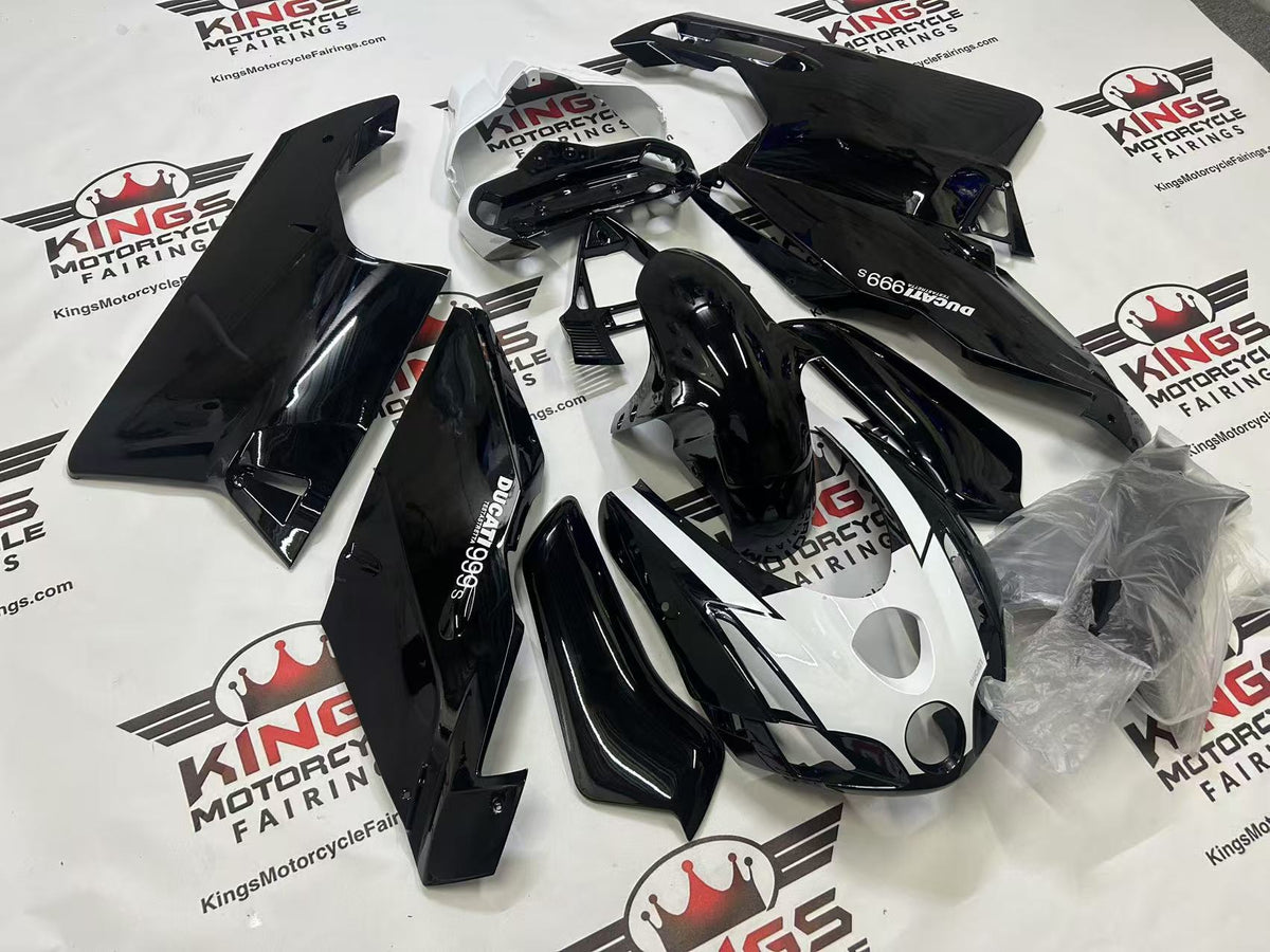 Fairings for Ducati 999 (2003-2004) Black, White from KingsMotorcycleFairings.com