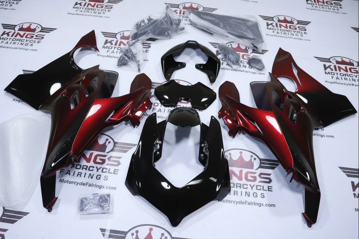 Fairings for Ducati Panigale V4S (2018-2019) Black, Red Chameleon at KingsMotorcycleFairings.com