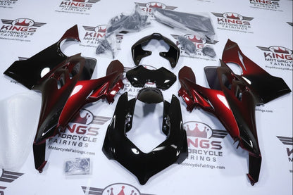 Fairings for Ducati Panigale V4S (2018-2019) Black, Red Chameleon at KingsMotorcycleFairings.com
