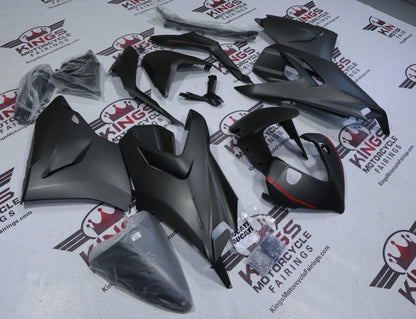 Fairings for Ducati Supersport 950 (2021-2024) Matte Black, Red Stripe at KingsMotorcycleFairings.com