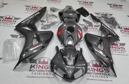 Fairings for Honda CBR1000RR (2006-2007) Faux Carbon Fiber, White, Red from KingsMotorcycleFairings.com