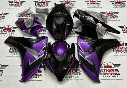 Fairings for Honda CBR1000RR (2008-2011) Black, Purple, Silver Stripe at KingsMotorcycleFairings.com