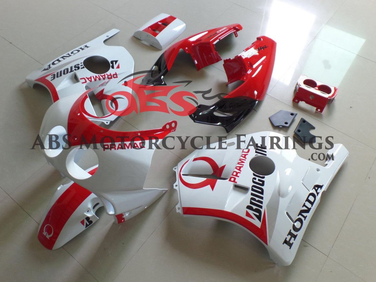 Fairings for Honda CBR250 MC22 (1990-1998) White, Red Pramac from KingsMotorcycleFairings.com