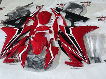 Fairings for Honda CBR500R (2016-2018) Red, Black, White Stripe at KingsMotorcycleFairings.com
