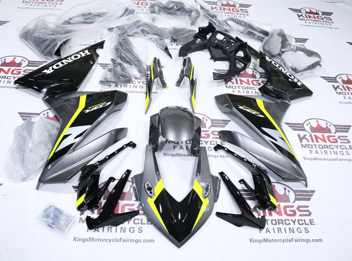 Fairings for Honda CBR500R (2022-2023) Silver, Black, Yellow, White from KingsMotorcycleFairings.com