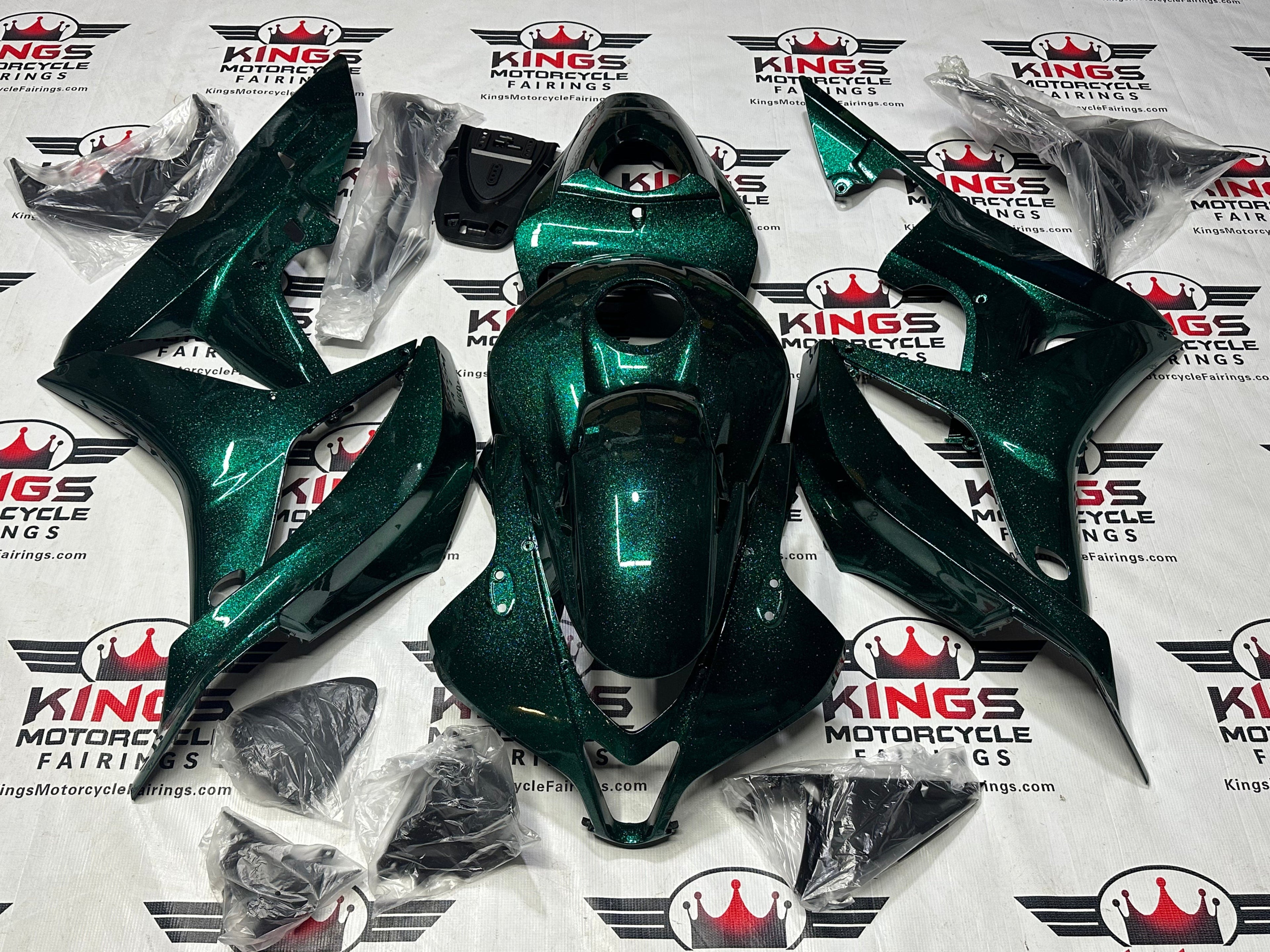 Fairings for Honda CBR600RR (2007-2008) Green Metallic Pearl Flake at KingsMotorcycleFairings.com