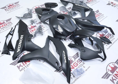 Fairings for Honda CBR600RR (2007-2008) Matte Black, White at KingsMotorcycleFairings.com