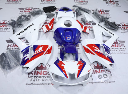Fairings for Honda CBR600RR (2013-2023) HRC White, Red, Blue at KingsMotorcycleFairings.com