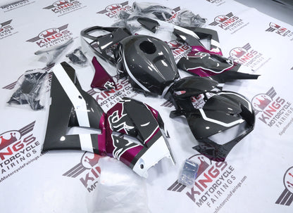 Fairings for Honda CBR600RR (2024-2025) Faux Carbon Fiber, Fuchsia Purple, Bull from KingsMotorcycleFairings.com
