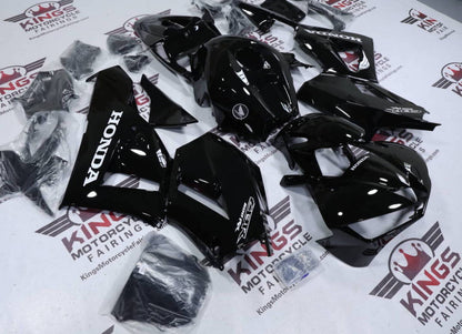 Fairings for Honda CBR600RR (2024-2025) Gloss Black, White at KingsMotorcycleFairings.com