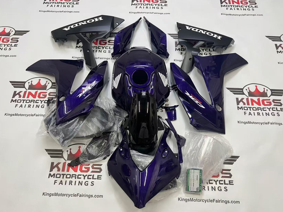 Fairings for Honda CBR650R (2024-2025) Dark Purple, Matte Black at KingsMotorcycleFairings.com