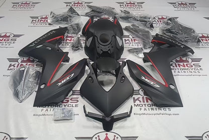 Fairings for Honda CBR650R (2024-2025) Matte Black, Red Pinstripe at KingsMotorcycleFairings.com