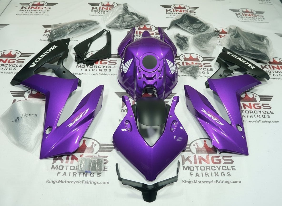 Fairings for Honda CBR650R (2024-2025) Purple, Matte Black at KingsMotorcycleFairings.com