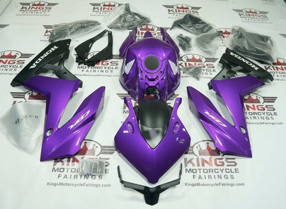 Fairings for Honda CBR650R (2024-2025) Purple, Matte Black from KingsMotorcycleFairings.com
