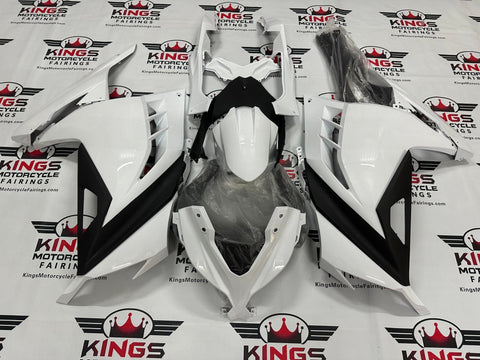 Fairings for Kawasaki Ninja 300 (2013-2024) White, Matte Black at KingsMotorcycleFairings.com