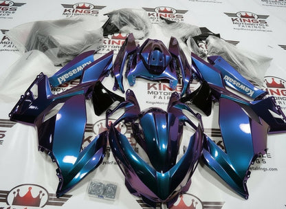 Fairings for Kawasaki Ninja 400 (2018-2023) Blue, Purple Chameleon from KingsMotorcycleFairings.com