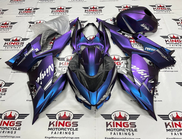 Kawasaki Ninja 400 Fairings in Matte Chameleon Blue, Purple at KingsMotorcycleFairings.com
