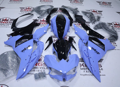 Fairings for Kawasaki Ninja 500 (2024-2025) Blue Pastel, Black at KingsMotorcycleFairings.com