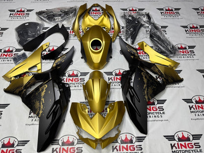 Fairings for Kawasaki Ninja 500 (2024-2025) Gold, Matte Black from KingsMotorcycleFairings.com