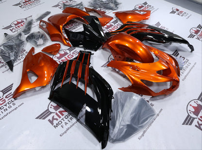 Fairings for Kawasaki Ninja ZX-14R (2012-2024) Rust Orange, Black at KingsMotorcycleFairings.com