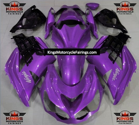 Fairings for Kawasaki Ninja ZX14R (2012-2021) Purple, Black at KingsMotorcycleFairings.com