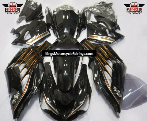 Fairings for Kawasaki Ninja ZX14R (2012-2024) Black, Orange, Silver at KingsMotorcycleFairings.com