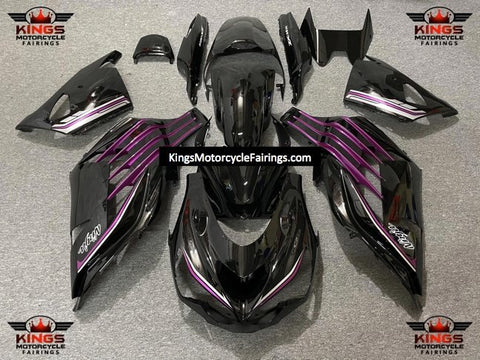 Fairings for Kawasaki Ninja ZX14R (2012-2024) Black, Pink, Silver at KingsMotorcycleFairings.com