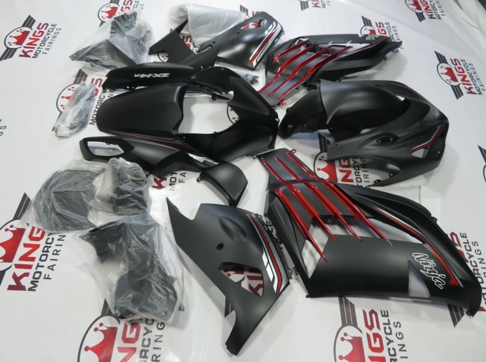 Fairings | Kawasaki ZX14R (2012-2024) Matte Black, Silver | Kings