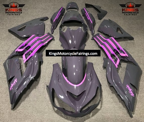 Fairings Kawasaki Ninja ZX14R (2012-2024) Nardo Gray, Pink Kings