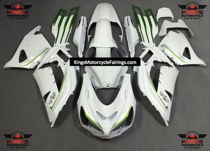 Fairings for Kawasaki Ninja ZX14R (2012-2024) White, Green, Silver at KingsMotorcycleFairings.com