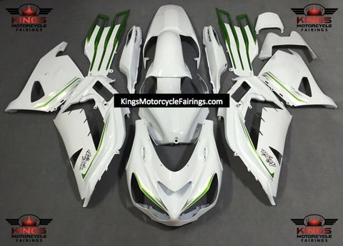 Fairings for Kawasaki Ninja ZX14R (2012-2024) White, Green, Silver at KingsMotorcycleFairings.com