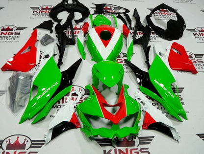 Fairings for Kawasaki Ninja ZX4RR (2019-2025) Green, Red, White at KingsMotorcycleFairings.com