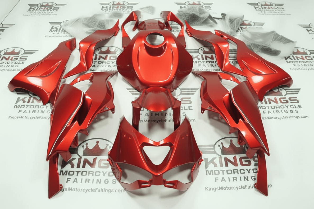 Fairings for Kawasaki Ninja ZX6R (2024-2025) Red, White Fox at KingsMotorcycleFairings.com