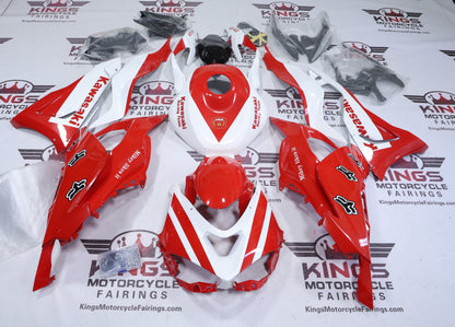 Fairings for Kawasaki Ninja ZX6R 636 (2024-2025) Red, White Fox at KingsMotorcycleFairings.com