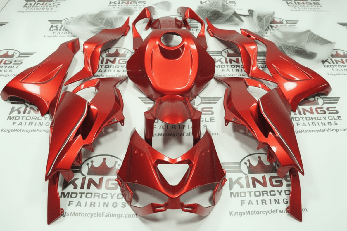 Fairings for Kawasaki Ninja ZX6R 636 (2024-2025) Red, White Fox at KingsMotorcycleFairings.com