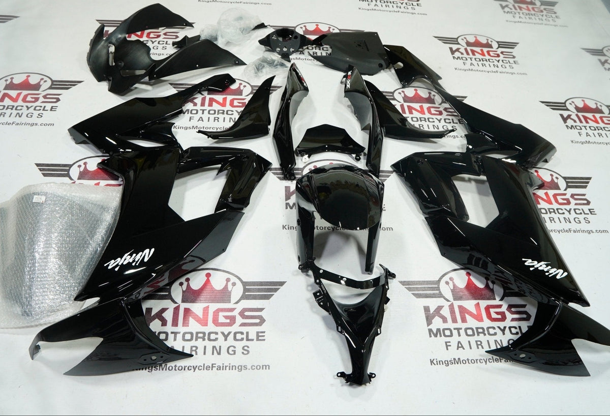Fairings for Kawasaki ZX10R (2008-2010) Black Gloss at KingsMotorcycleFairings.com