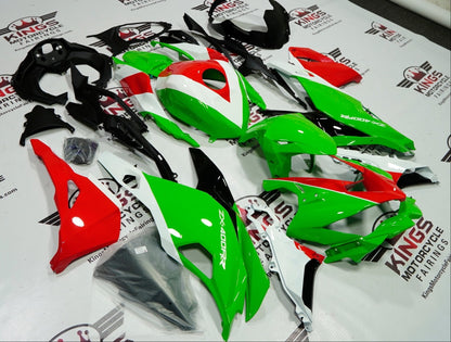Fairings for Kawasaki ZX4RR (2019-2025) Green, Red, White from KingsMotorcycleFairings.com
