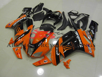 Fairings for Kawasaki ZX6R 636 (2005-2006) Orange, Black Monster from KingsMotorcycleFairings.com