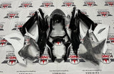 Fairing kit for a Kawasaki ZX6R 636 (2013-2018) Black & White at KingsMotorcycleFairings.com
