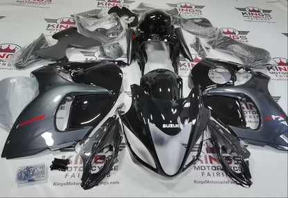 Fairings for Suzuki GSX1300R Hayabusa (2008-2020) Black, Gray at KingsMotorcycleFairings.com